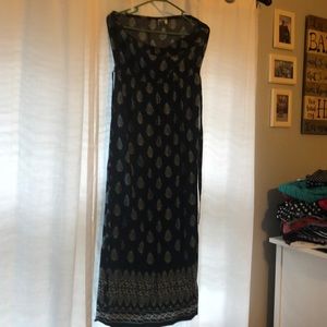Navy blue maxi dress